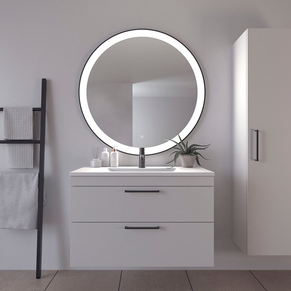 LED spejl Libra, Rund