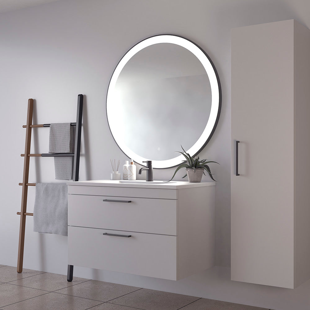 LED spejl Libra, Rund