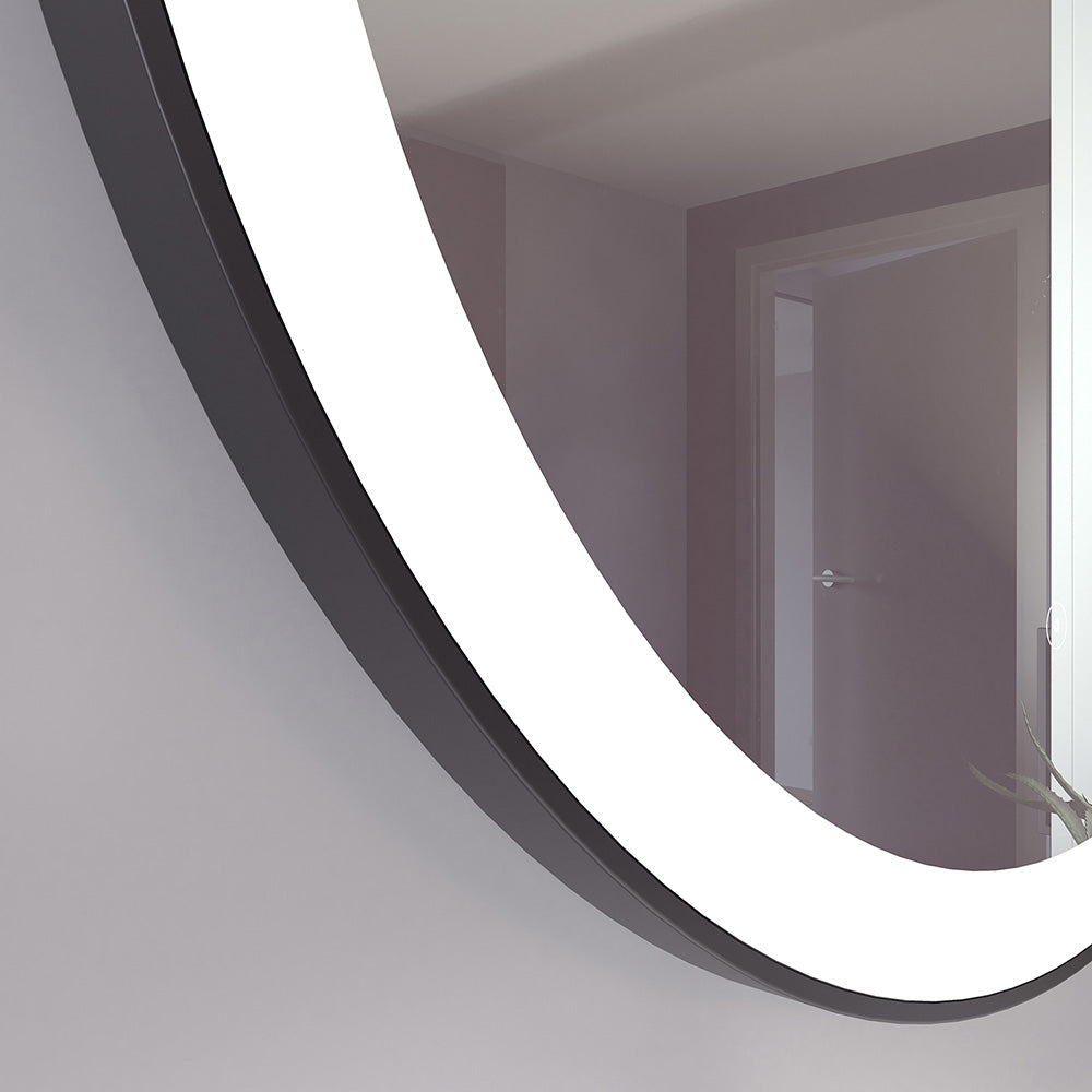 LED spejl Libra, Rund