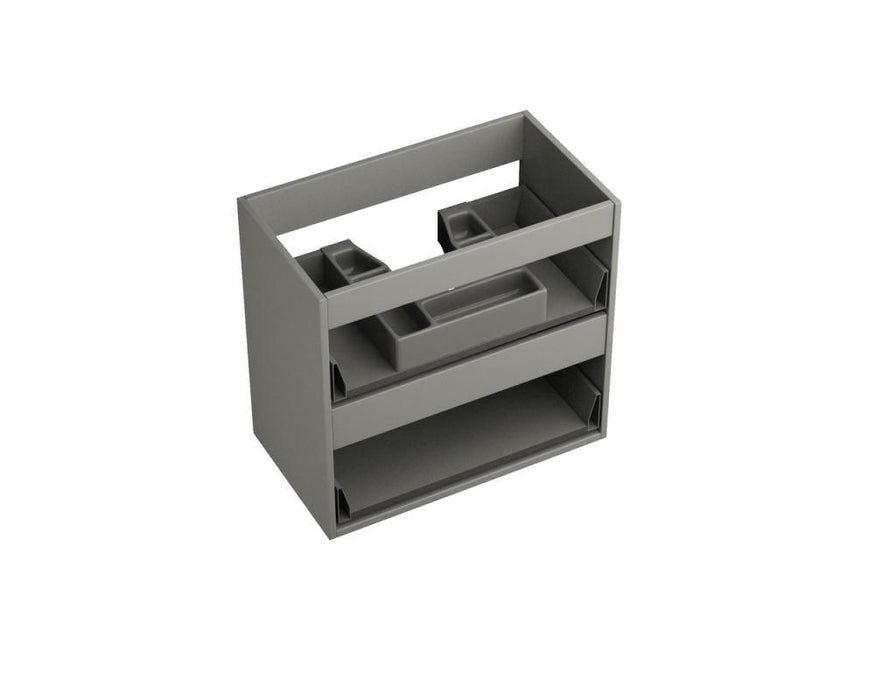 Badeværelsesmøbel Slimline, med 2 skuffer, 60 x 33 x 55 cm, mat grå - HomeTomato - 03-060-02-03-00 - 8594175645521
