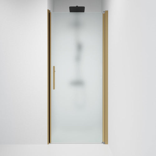 Fjäll Brusedør Til Bruseniche, Frostet Glas, Bronze Profil - HomeTomato - 38-090-70-55-00 - 8595677155525