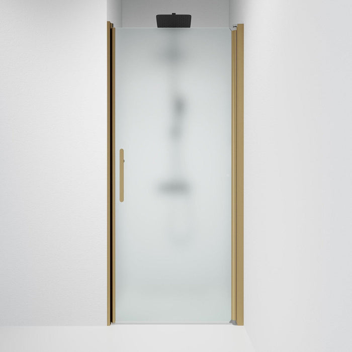 Fjäll Brusedør Til Bruseniche, Frostet Glas, Bronze Profil - HomeTomato - 38-090-70-55-00 - 8595677155525