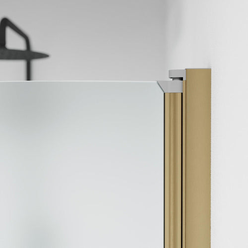 Fjäll Brusehjørne, Buet, Bronze Profil, Frostet Glas - HomeTomato - 35-901-70-55-00 - 8595677155242