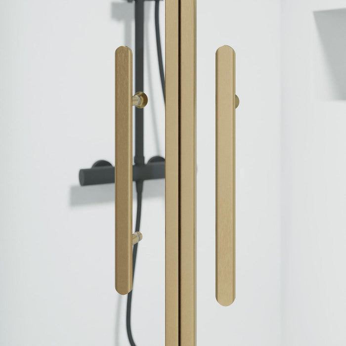 Fjäll Brusehjørne, Buet, Bronze Profil, Klar Glas - HomeTomato - 35-101-70-50-00 - 8595677155150