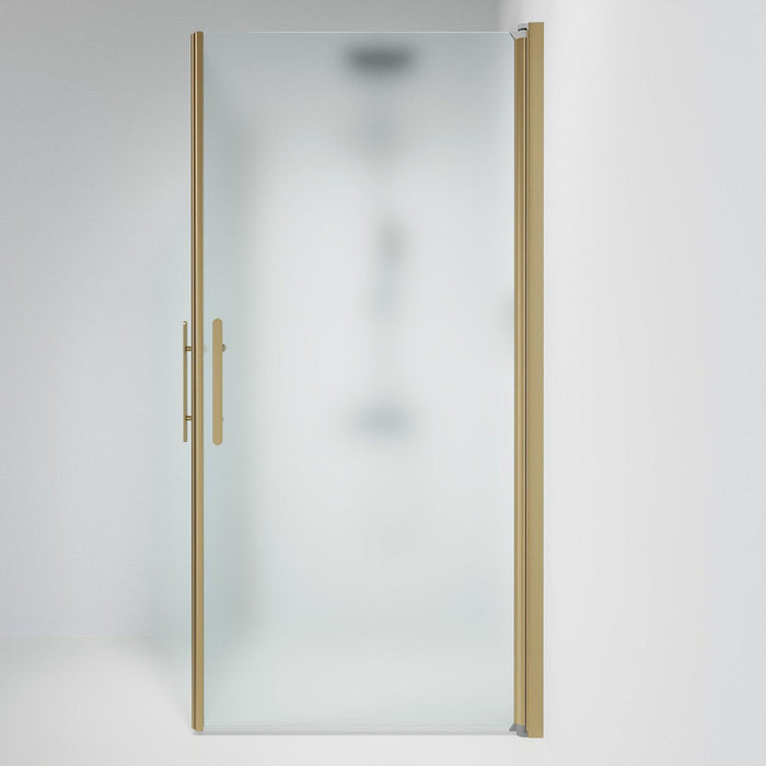 Fjäll Brusehjørne, Firkantet, Bronze Profil, Frostet Glas - HomeTomato - 36-101-70-55-00 - 8595677155457