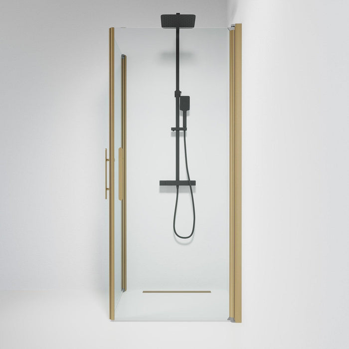 Fjäll Brusehjørne, Firkantet, Bronze Profil, Klar Glas - HomeTomato - 36-709-70-50-00 - 8595677155280