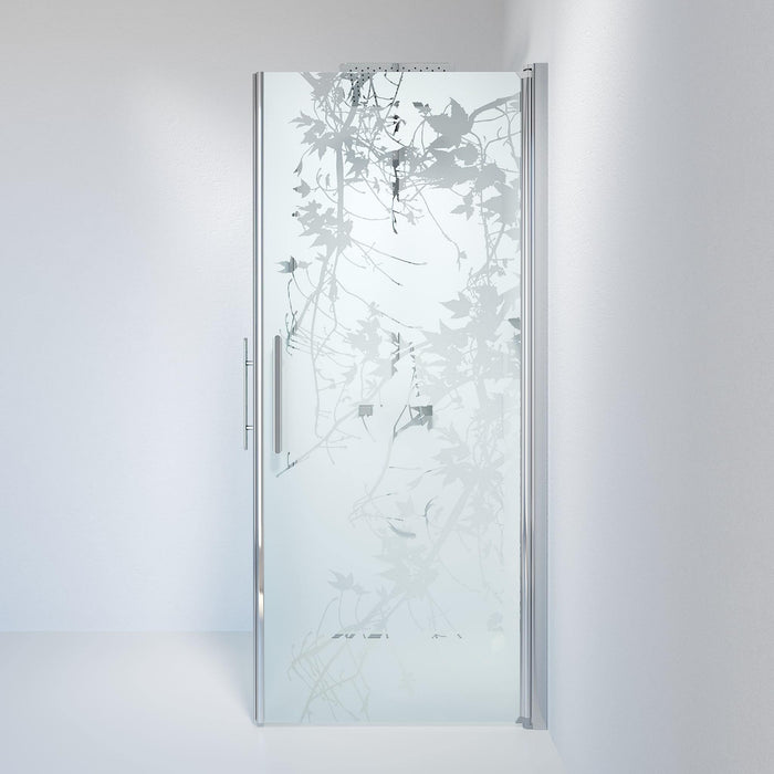 Fjäll Brusehjørne, Firkantet, Krom Profil, Frostet Decor Glas - HomeTomato - 36-701-60-54-00 - 8595677120240