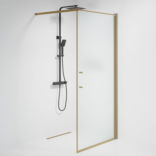 Fjäll Brusevæg, Bronze Profil, Frostet Glas - HomeTomato - 39-100-70-55-00 - 8595677155617