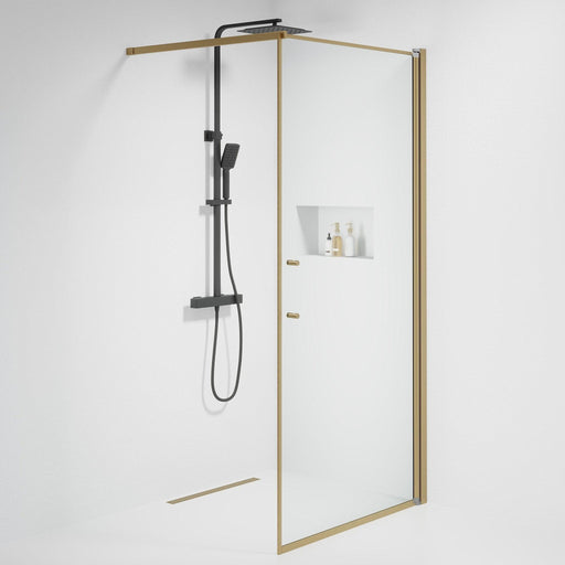 Fjäll Brusevæg, Bronze Profil, Klar Glas - HomeTomato - 39-100-70-50-00 - 8595677155570