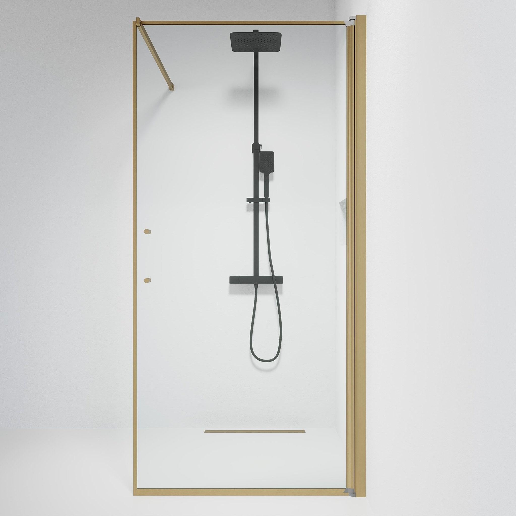 Fjäll Brusevæg, Bronze Profil, Klar Glas - HomeTomato - 39-100-70-50-00 - 8595677155570