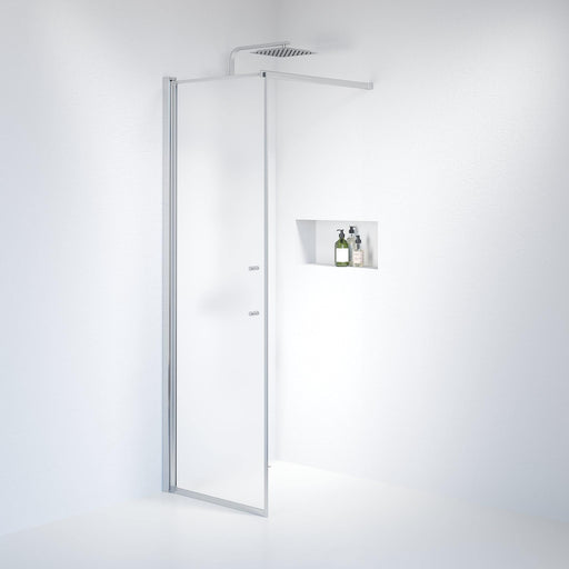 Fjäll Brusevæg, Krom Profil, Frostet Glas - HomeTomato - 39-070-60-55-00 - 8595677121421