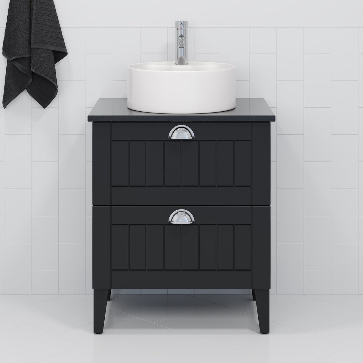 Fritstående Porcelænshåndvask Vikedal - HomeTomato - 06-038-09-11-00 - 8594175641530
