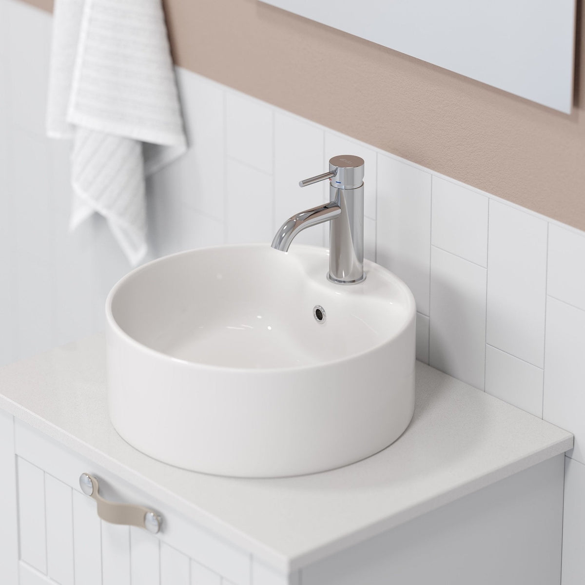 Fritstående Porcelænshåndvask Vikedal - HomeTomato - 06-038-09-11-00 - 8594175641530