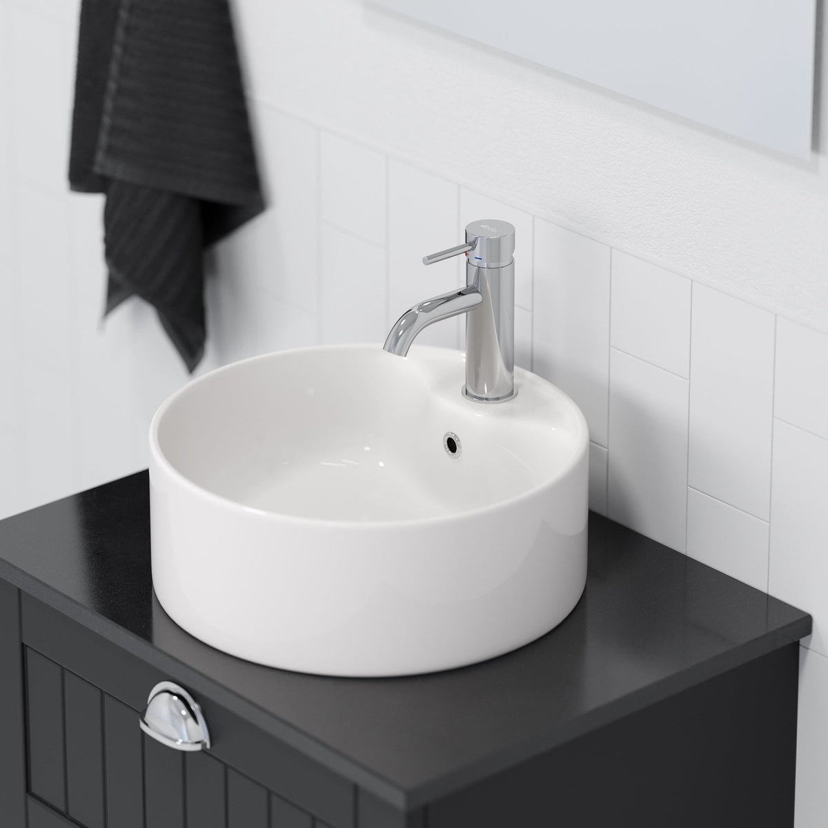 Fritstående Porcelænshåndvask Vikedal - HomeTomato - 06-038-09-11-00 - 8594175641530