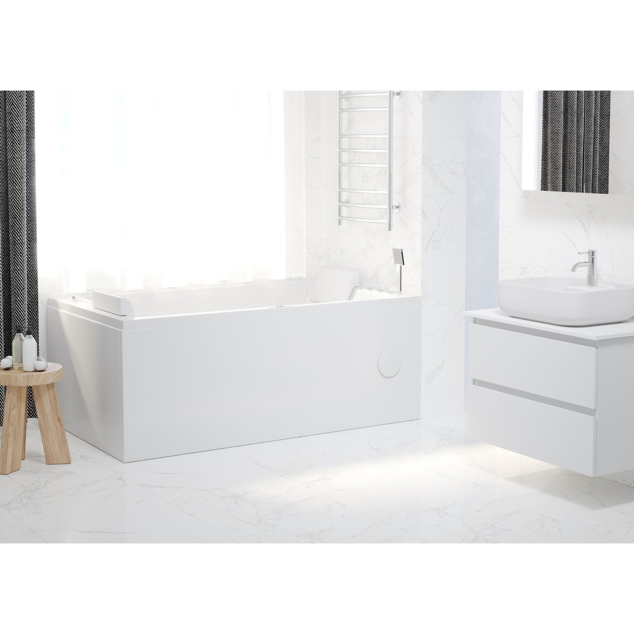 Håndklædetørrer Til El-tilslutning ELDO Rund 9 vandret - HomeTomato - 1030 - 5704263990454