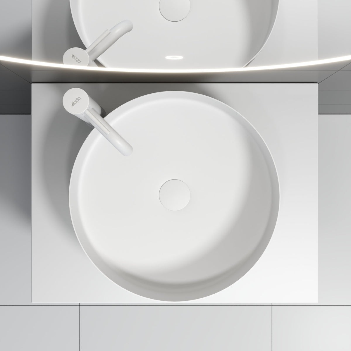 Kompaktlaminat Bordplade, Hvid - HomeTomato - 06-060-30-01-00 - 8595677134421