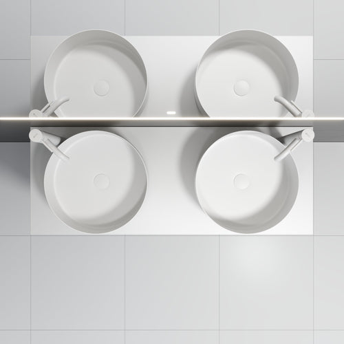 Kompaktlaminat Bordplade, Hvid - HomeTomato - 06-120-31-01-00 - 8595677134506
