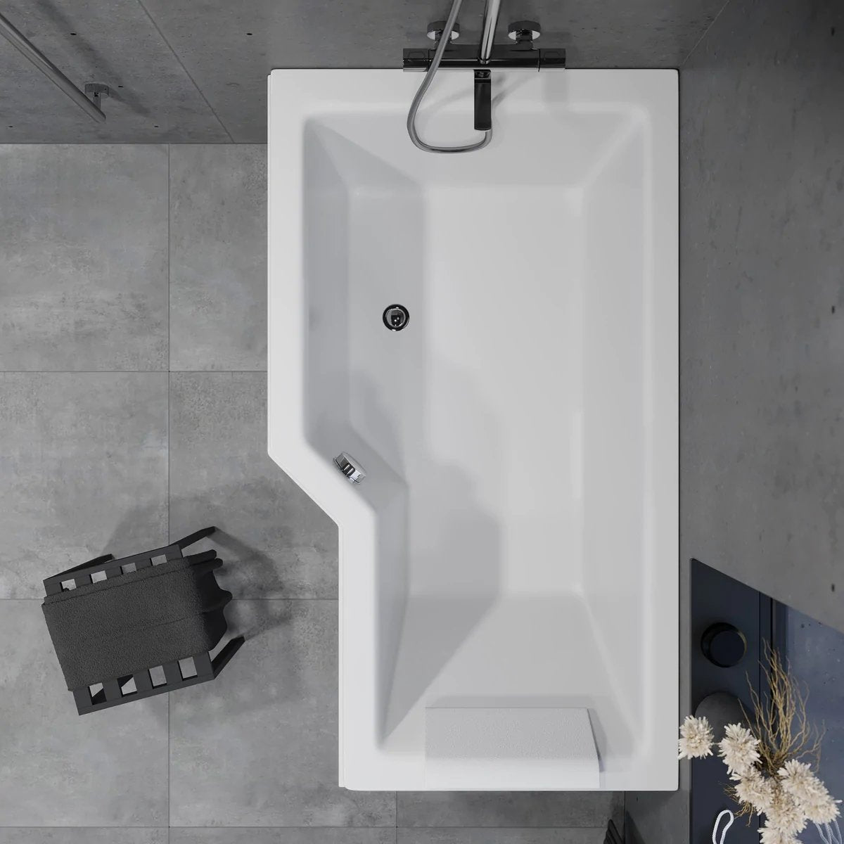 Svaneke Combi Badekar - HomeTomato - Svaneke_combi_Venstre_front - 8594175643732