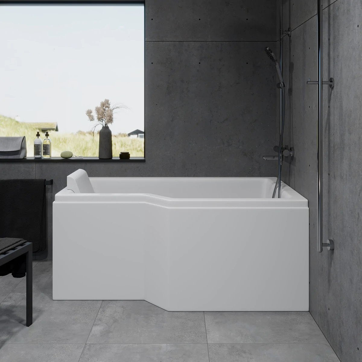 Svaneke Combi Badekar - HomeTomato - Svaneke_combi_Venstre_front - 8594175643732