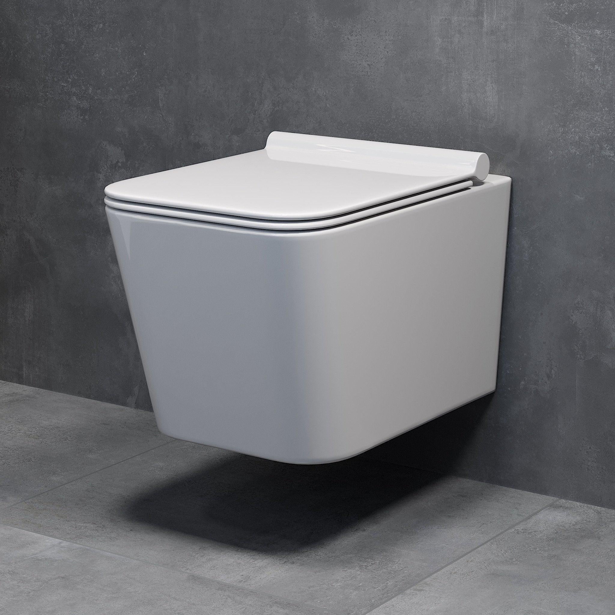 Væghængt Toilet Bromma, Kantet - HomeTomato - 23-036-02-11-00 - 8595677101997