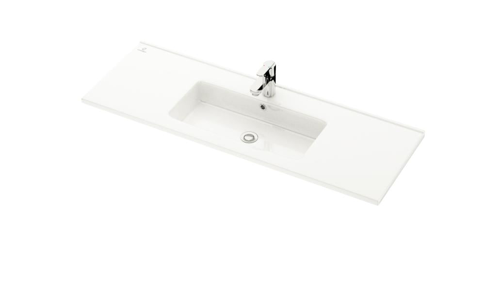vask - 100 cm, Lillehammer, Slimline, hvid porcelæn - HomeTomato - 06-100-06-11-00 - 8594175645569