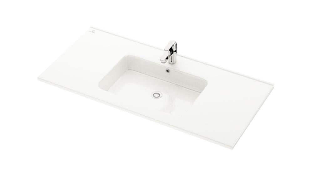 vask - 100 cm, Lillehammer, standard, hvid porcelæn - HomeTomato - 06-100-01-11-00 - 8594175644623