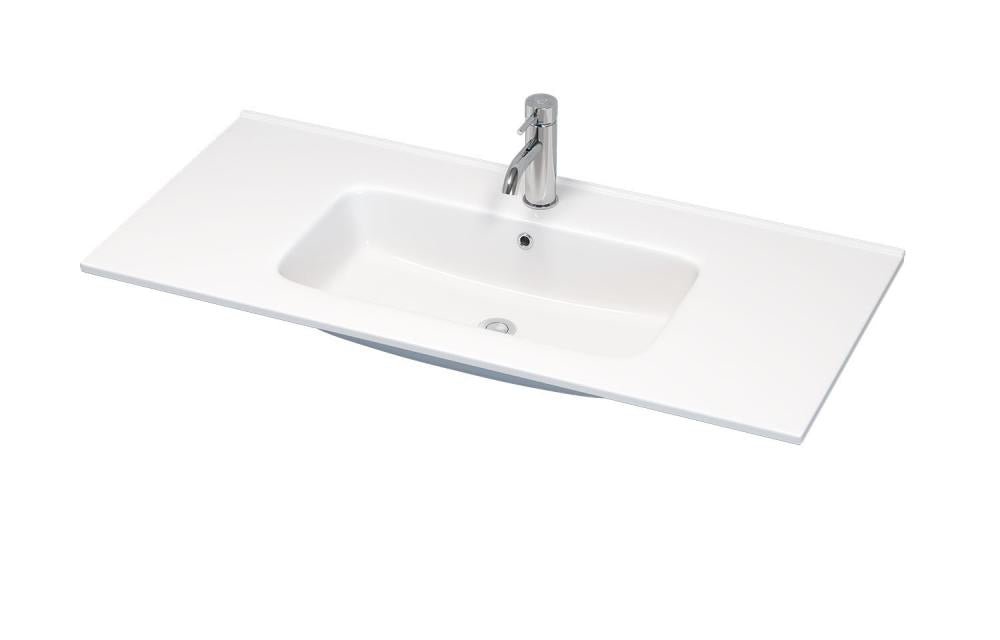 vask - 100 cm, Lillesand, standard, hvid porcelæn - HomeTomato - 06-100-27-11-00 - 8595677133622