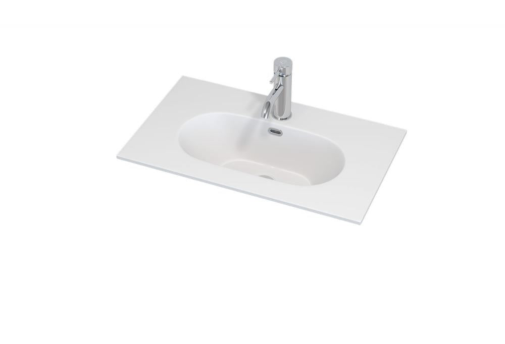 vask - 60 cm, Risinge, Slimline, mat hvid - Solid Surface - HomeTomato - 06-060-70-01-00 - 8595677135534