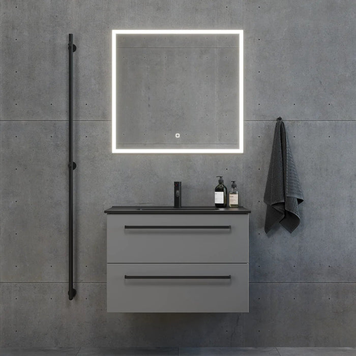 Vienna Badmøbelsæt m. Risinge Vask, Mat Grå - HomeTomato - 70-080-56-03-30 -