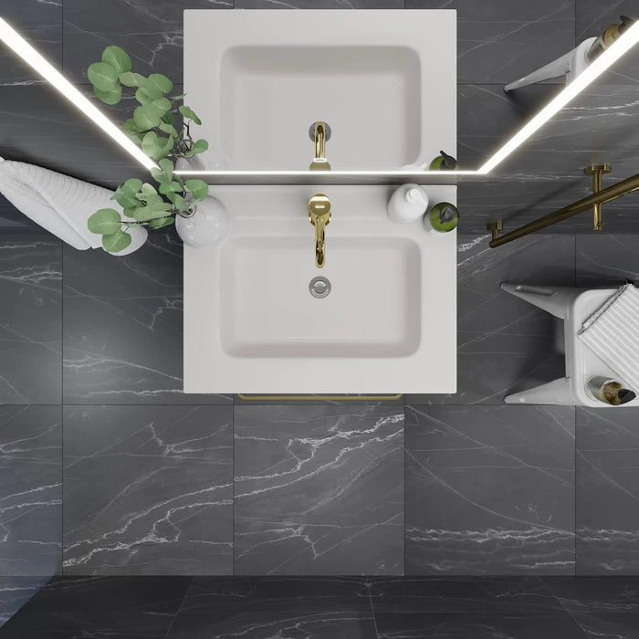 Vienna Badmøbelsæt m. Risinge Vask, Mat Hvid - HomeTomato - 70-120-54-01-30 -