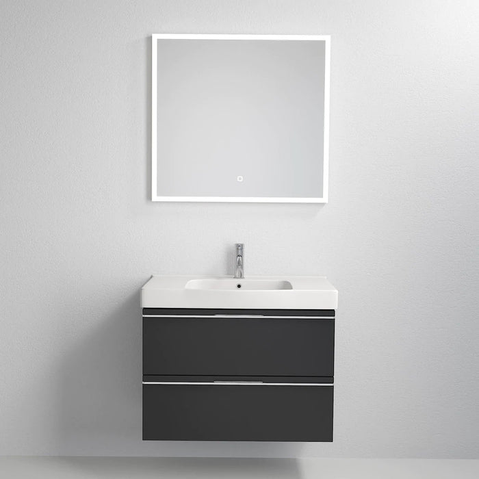 Vienna Badmøbelsæt M. Stavanger Vask, Mat Sort - HomeTomato - 70-080-30-02-00 - 8595677127607