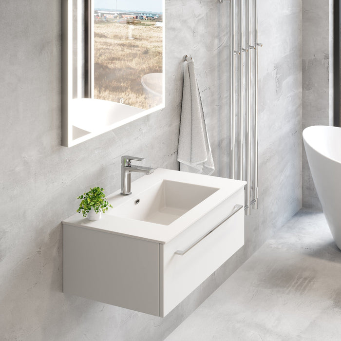 Vienna Compact Badmøbelsæt M. Haraldslund Vask, Mat Hvid - HomeTomato - 85-080-52-01-30 - 8595677169072