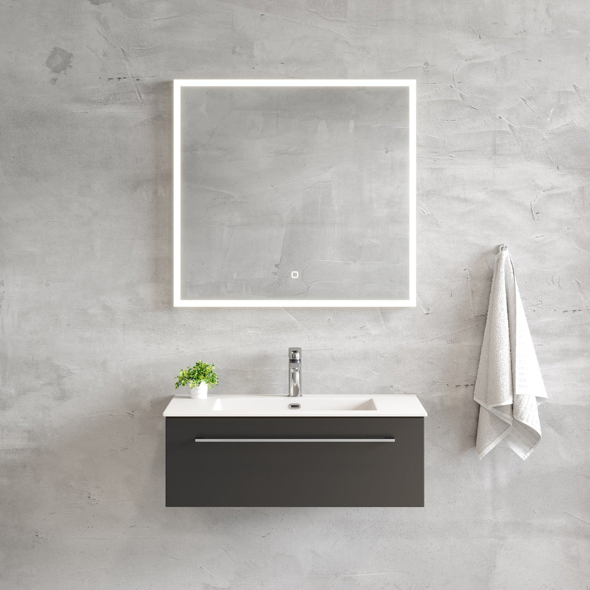Vienna Compact Badmøbelsæt M. Haraldslund Vask, Mat Sort - HomeTomato - 85-080-52-02-30 - 8595677169126