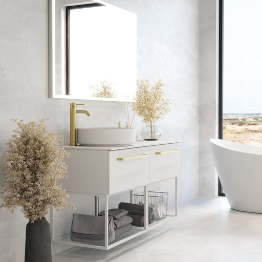 Vienna Compact Badmøbelsæt M. Lillestrøm Vask, Mat Hvid - HomeTomato - 85-120-36-01-32 - 8595677168983