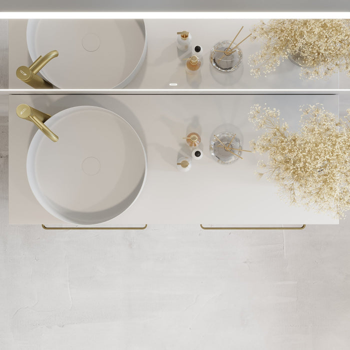 Vienna Compact Badmøbelsæt M. Lillestrøm Vask, Mat Hvid - HomeTomato - 85-120-36-01-32 - 8595677168983