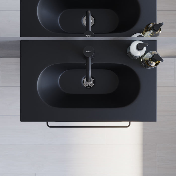 Vienna Slimline Badmøbelsæt M. Risinge Vask, Mat Grå - HomeTomato - 70-060-73-03-30 - 8595677150209