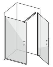 Brusedør+brusevæg - HomeTomato