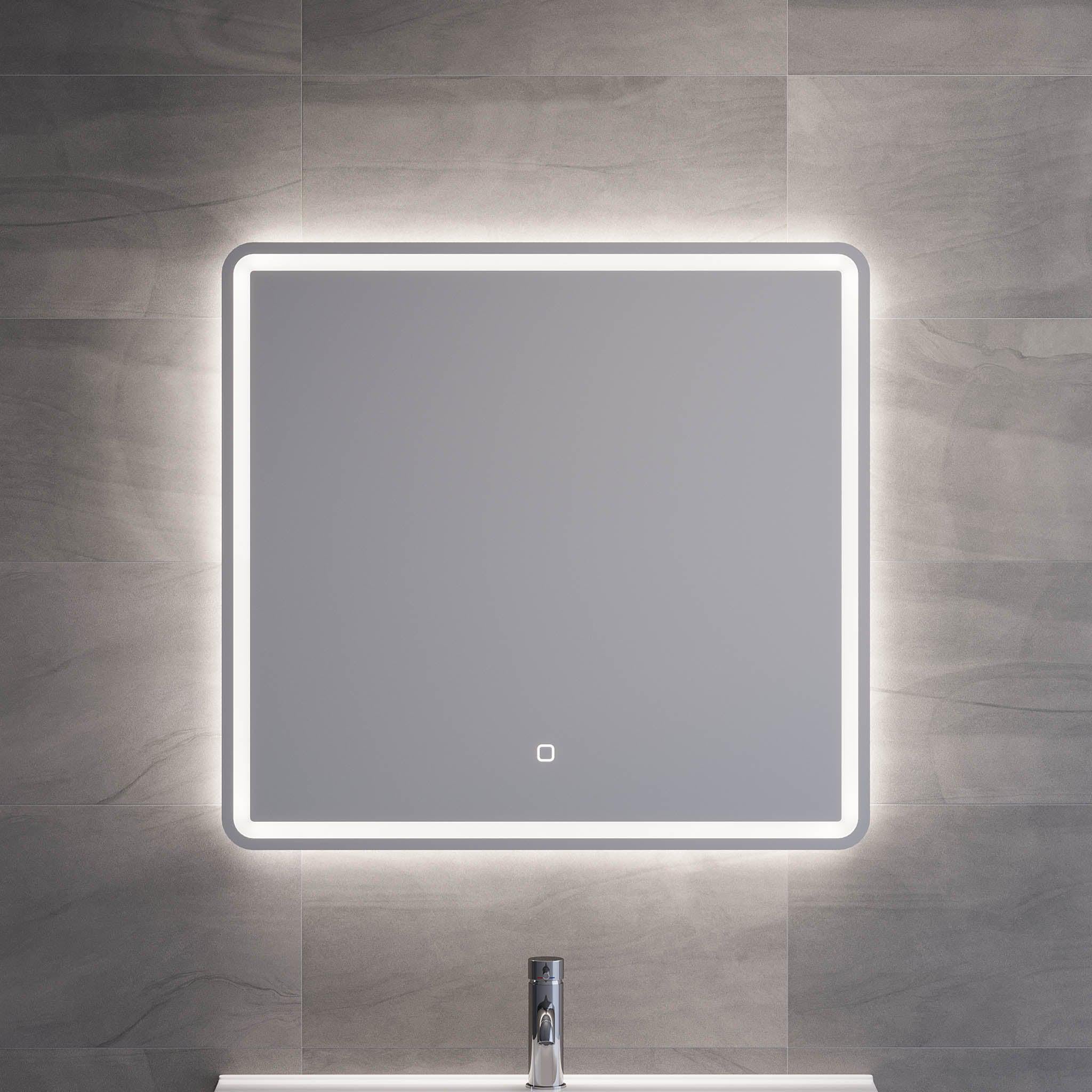 Tårs Firkantet LED Spejl