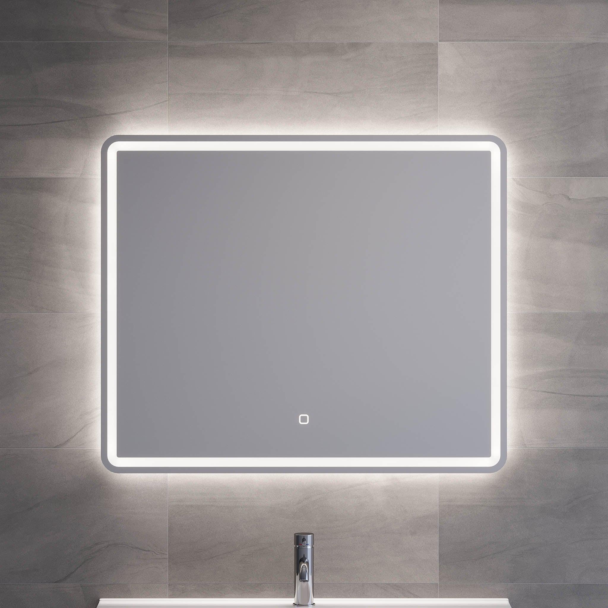 Tårs Firkantet LED Spejl