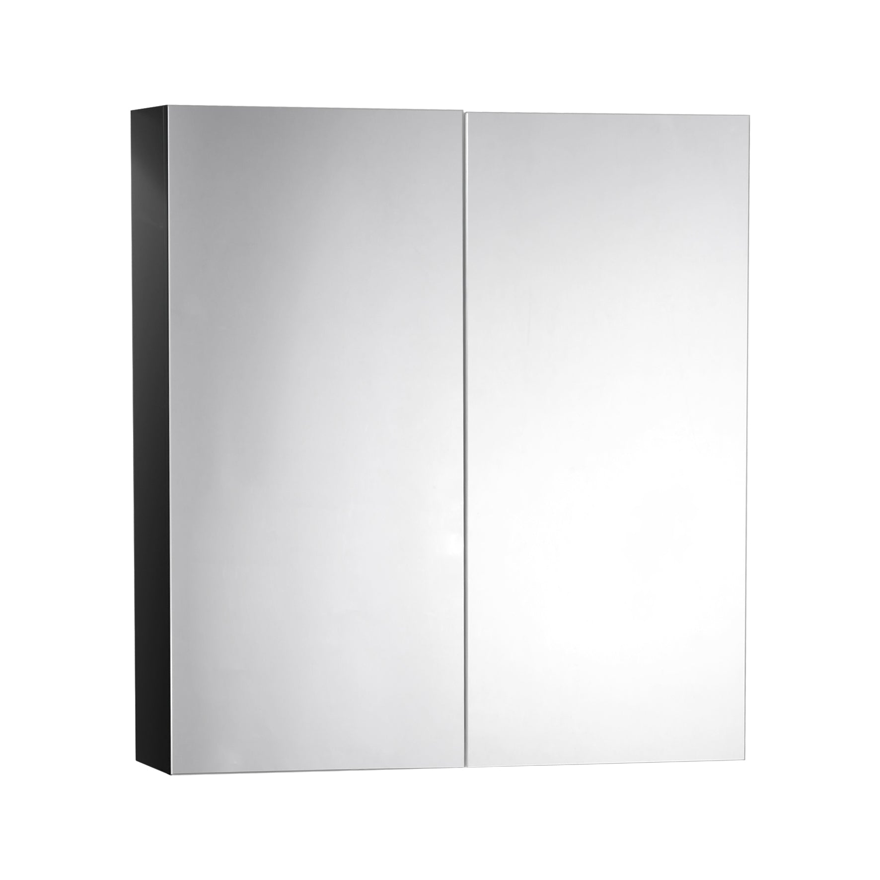 Spejlskab 60x65x16 cm - med hylder - Sort - Chicago