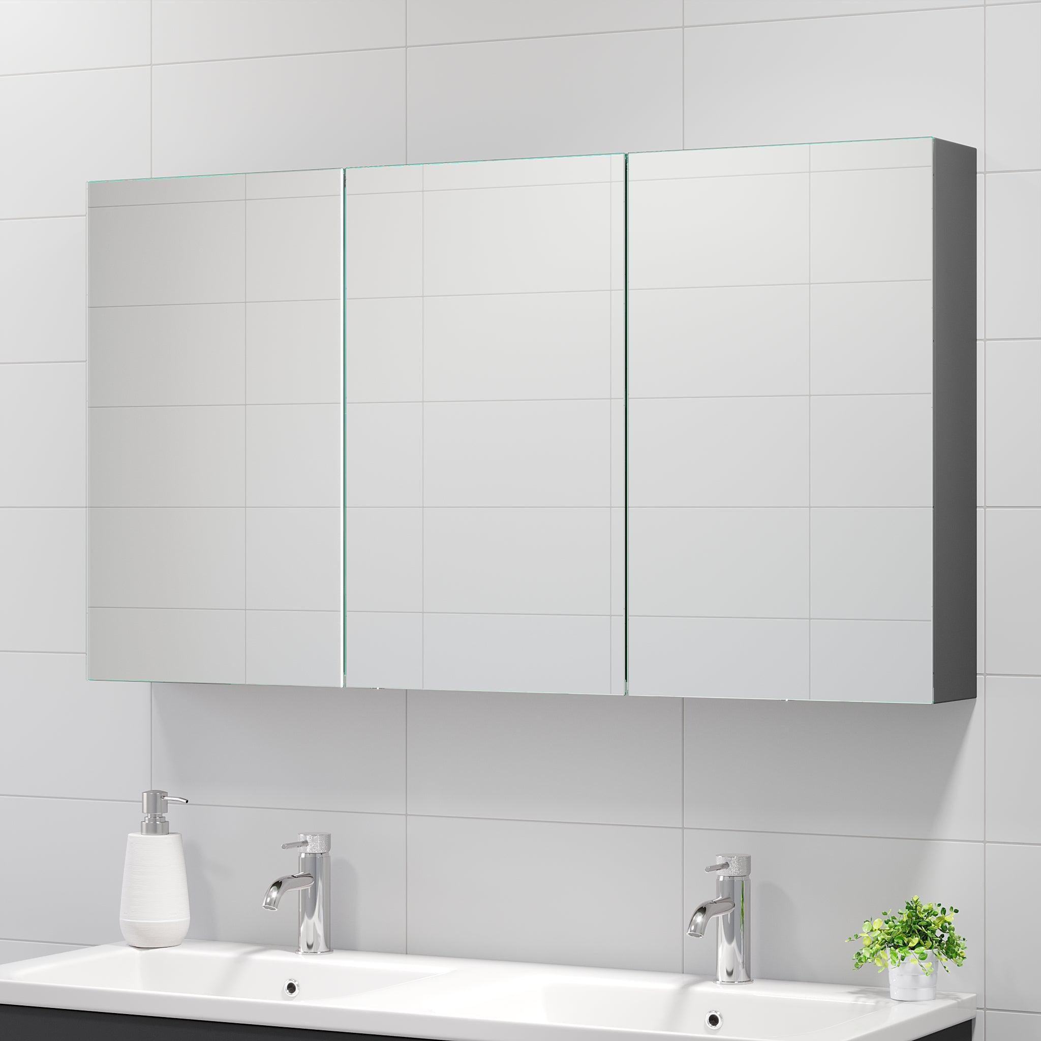 Morgedal Spejlskab, Antracitgrå, 120 cm