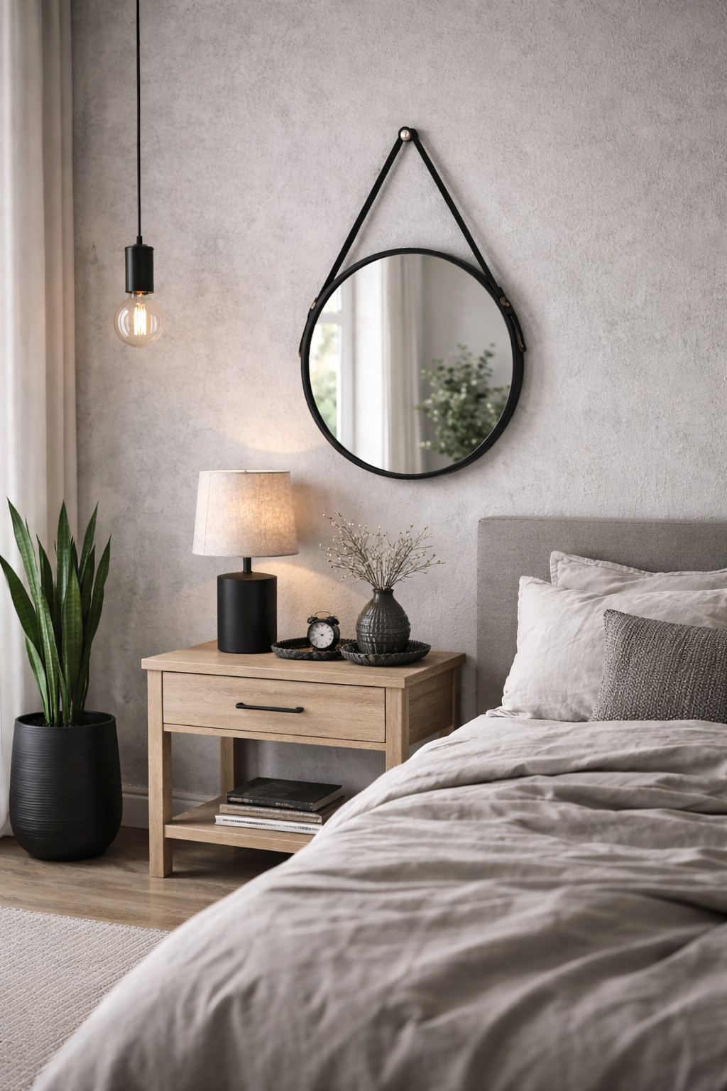 Røsnæs Spejl Rund Ø55cm, Sort (AFHENTNINGSVARE)