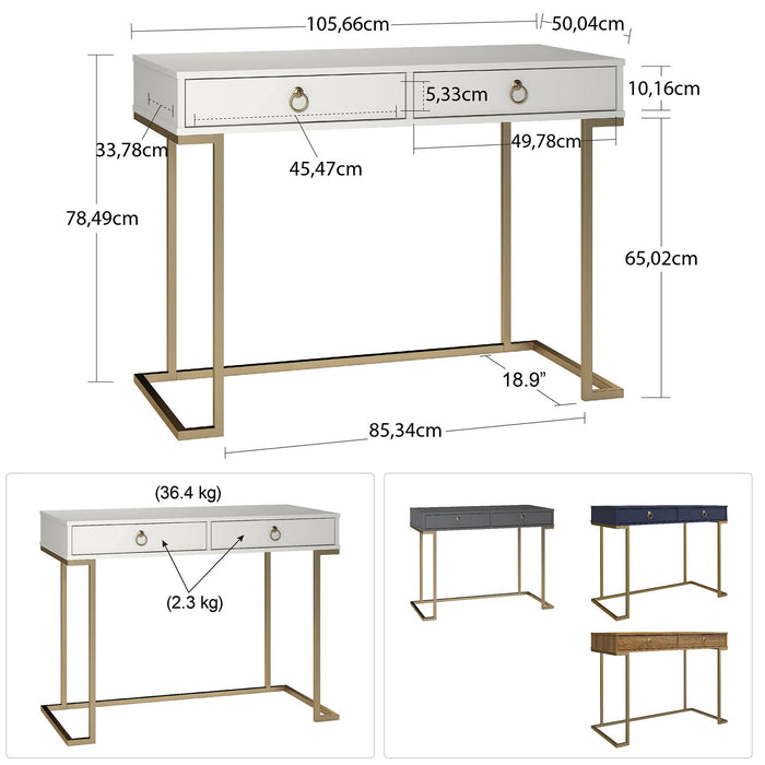 Camila Skrivebord, grå