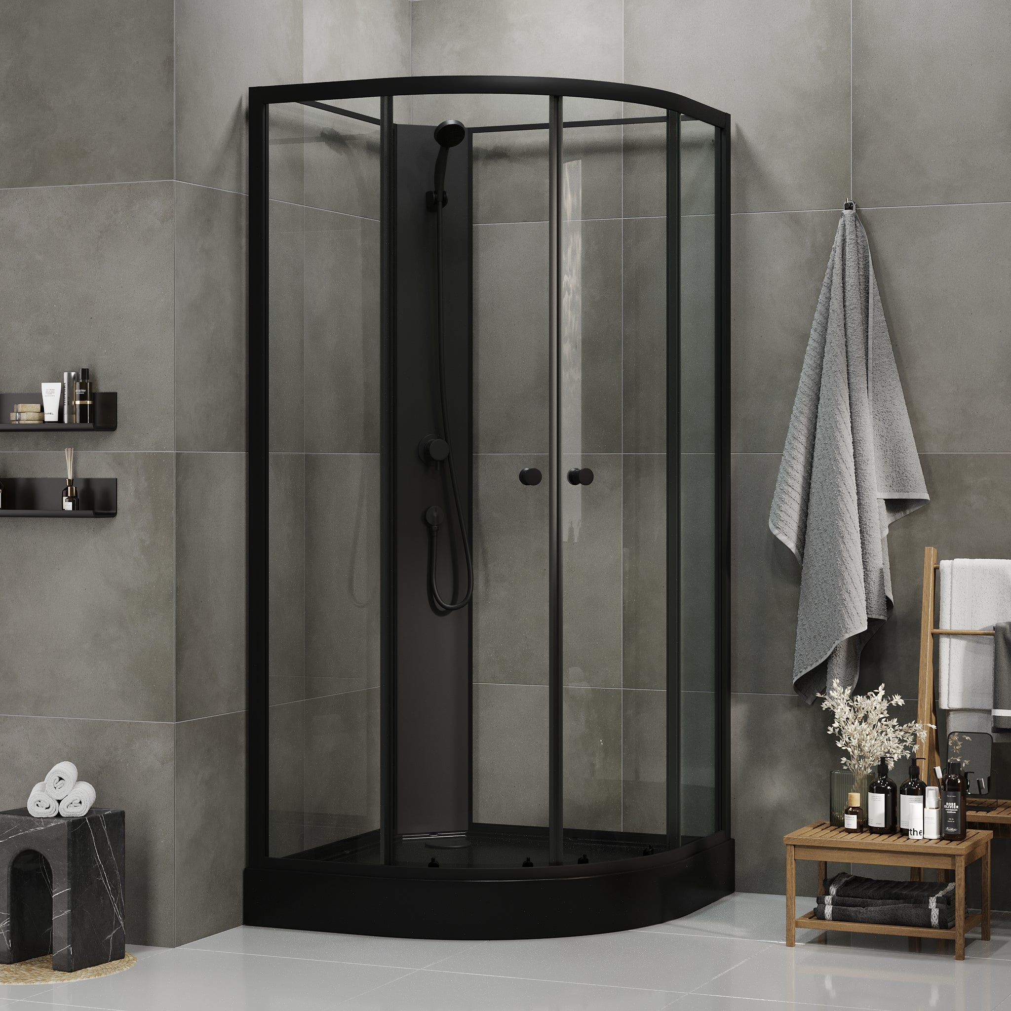 Austin Brusekabine med sort profil