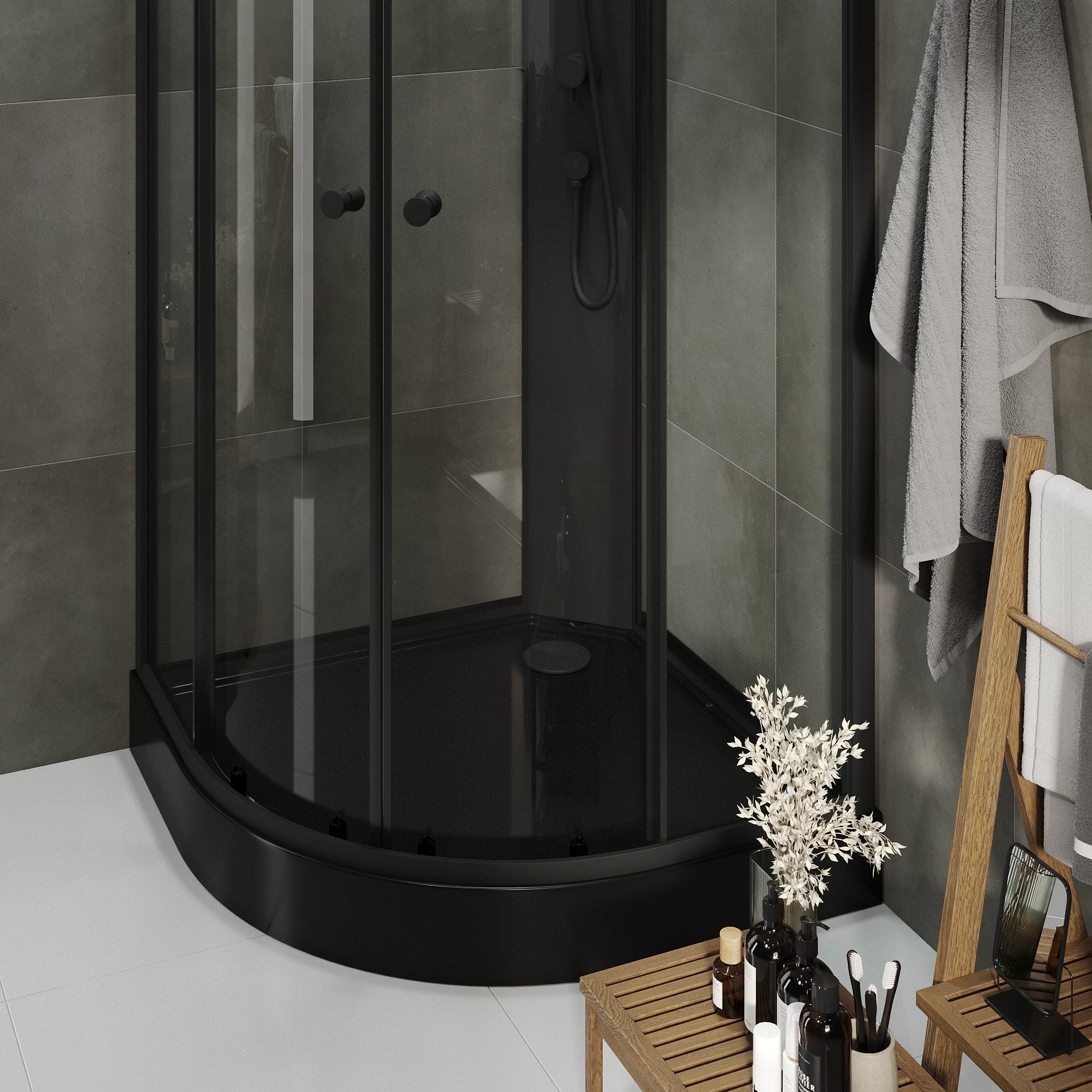 Austin Brusekabine med sort profil