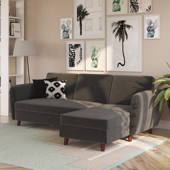 Perry 3 Pers. Sovesofa med Chaiselong, grå