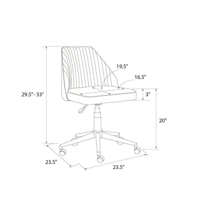 Brittany Kontorstol, blå