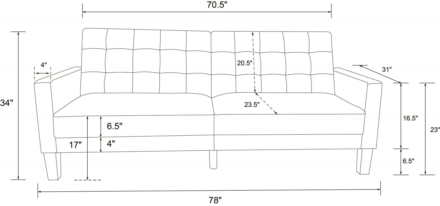 Porter 3 Pers. Sovesofa, marineblå