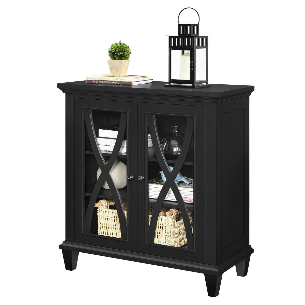 Ellington Vitrineskab, sort