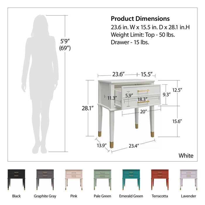 Westerleigh Sengebord, lyserød
